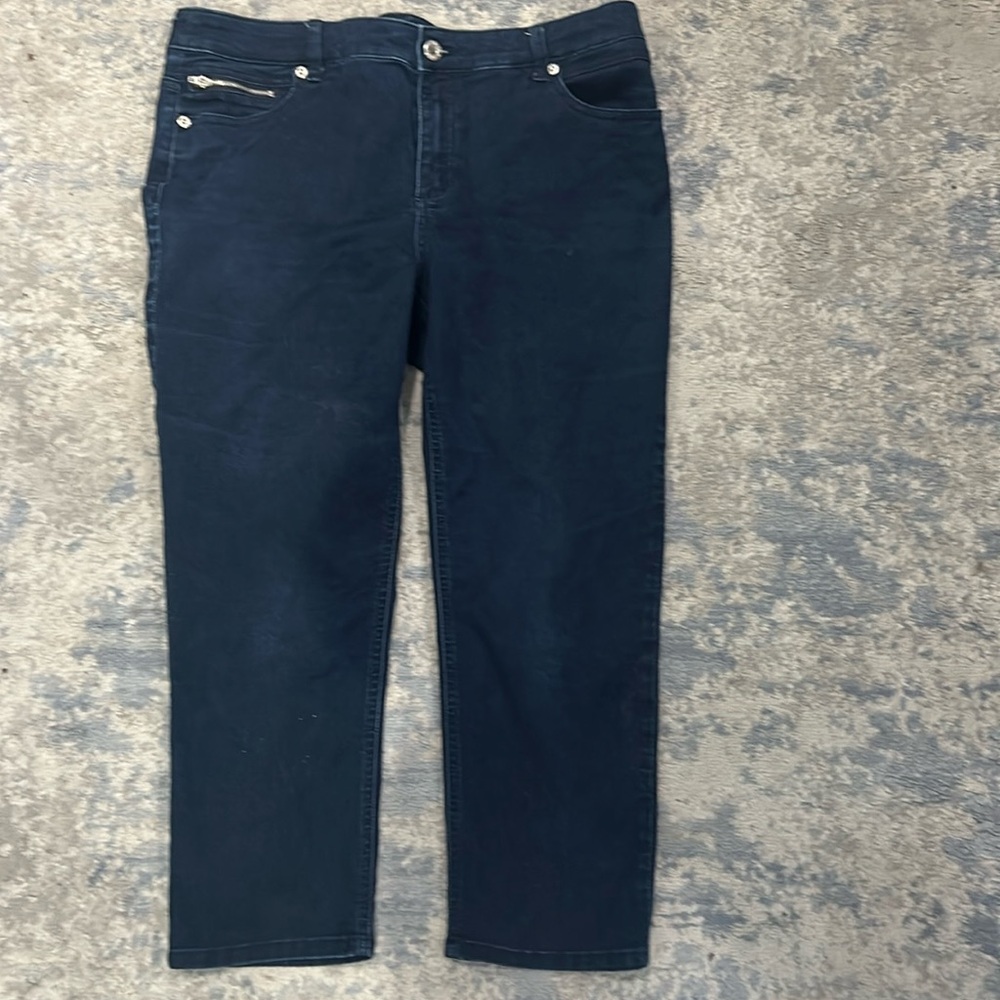 Chicos dark denim capris